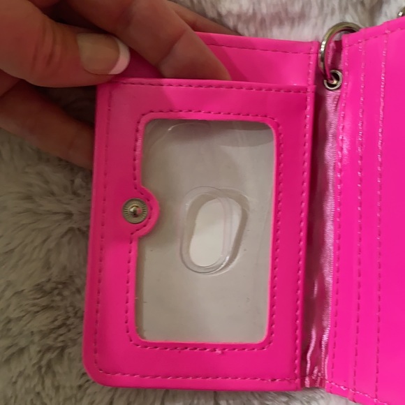 Express Maroon Sparkle Wristlet & Pink Card Holder - Picture 11 of 14